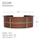 Linea Italia Reception Desk 11.1 ft D X 46 in H, 11.8 ft W X Thermofused Laminate, Cherry ZUC299 - alternate 6